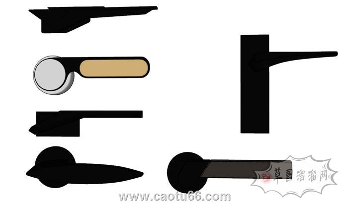 门把手拉手SU模型
