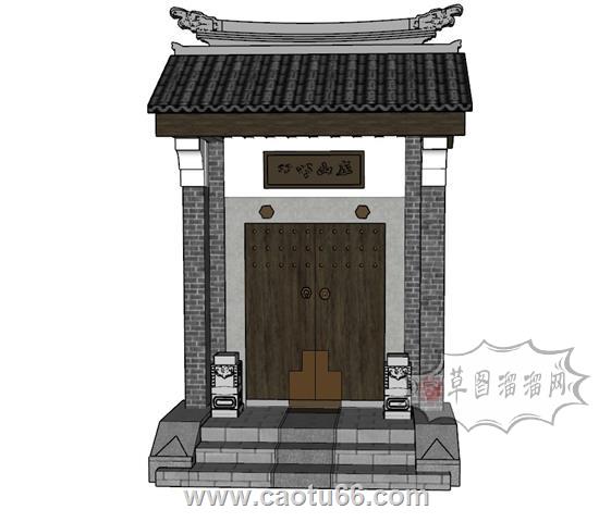 入户门门头SU模型