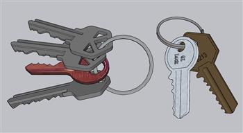 钥匙锁匙SU模型