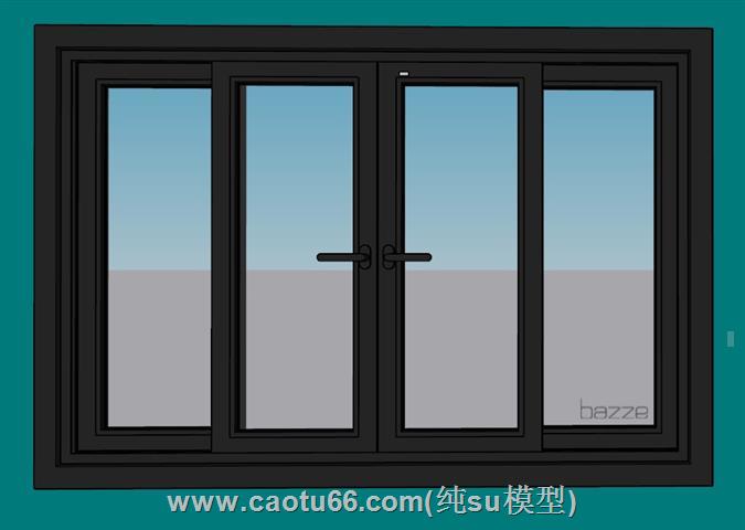 玻璃门玻璃窗窗户SU模型