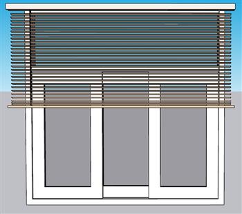 窗户百叶窗窗帘SU模型 免费sketchup模型下载