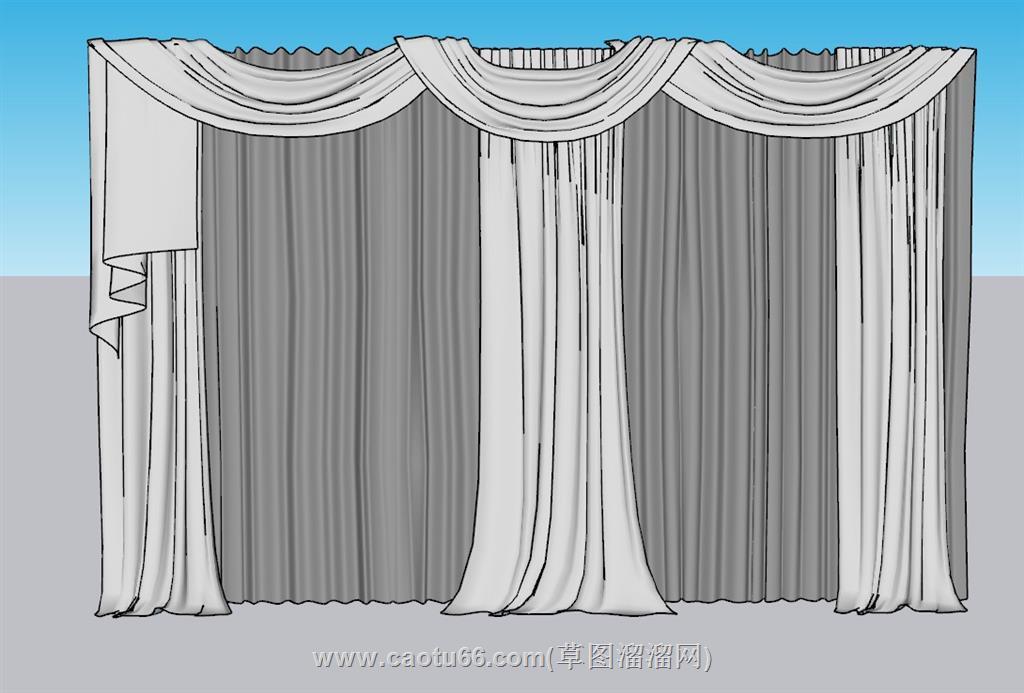 窗帘SU模型