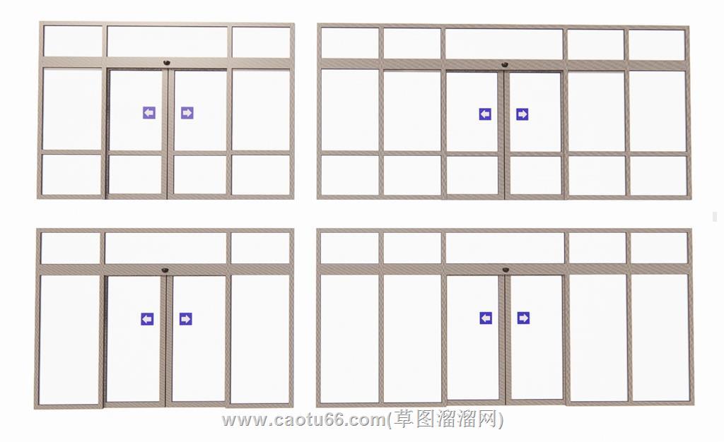 感应门推拉门SU模型