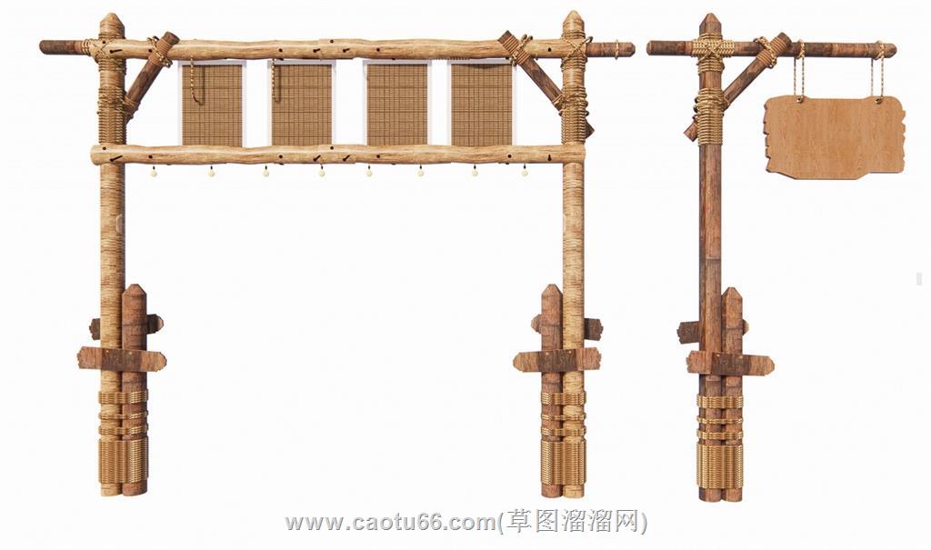 乡村门农场大门SU模型