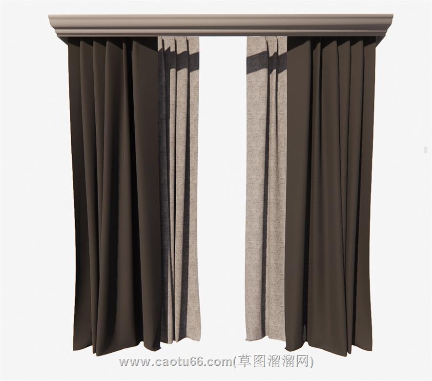 窗帘SU模型