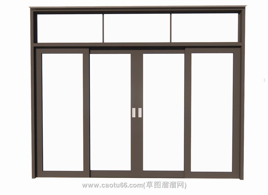 玻璃门推拉门SU模型