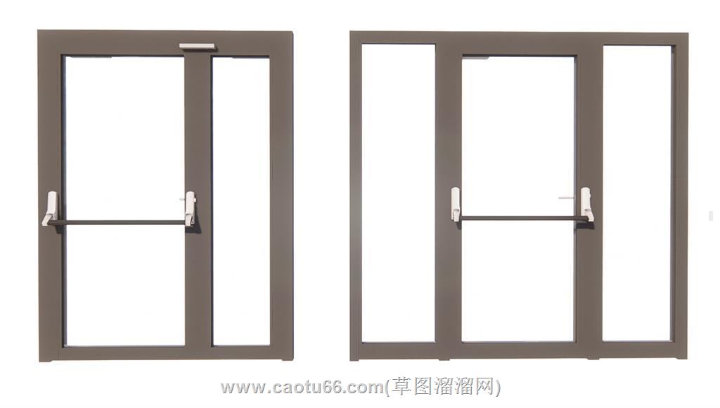 玻璃门推拉门SU模型