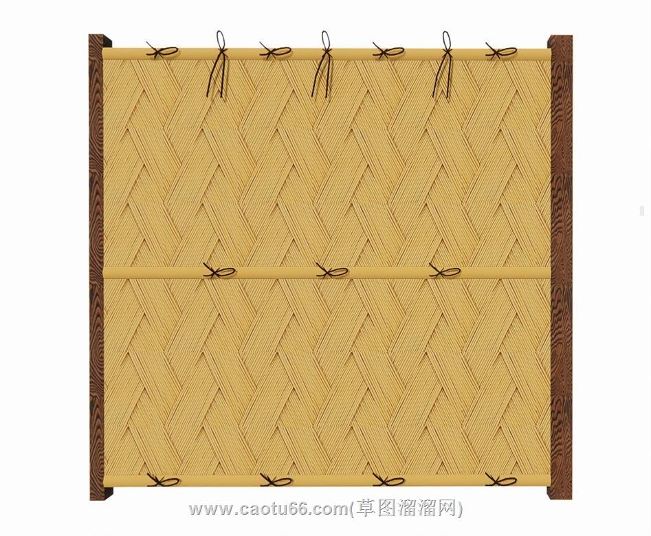 日式窗帘SU模型