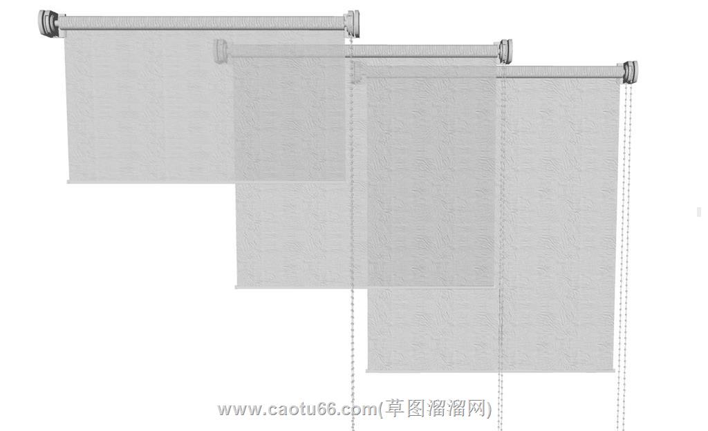卷帘窗帘SU模型