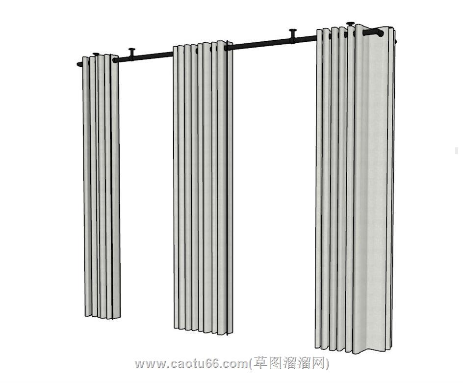 窗帘SU模型