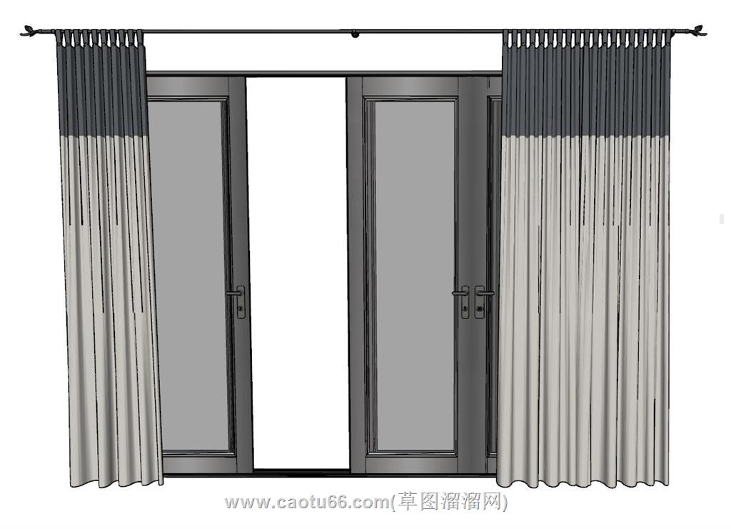 窗帘SU模型