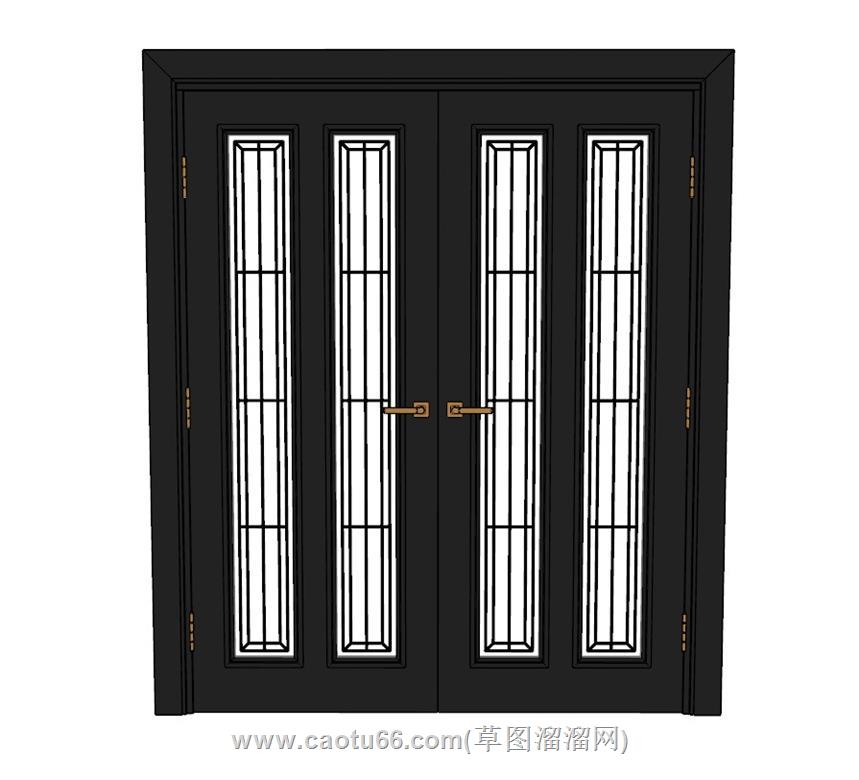 双开门室内门SU模型