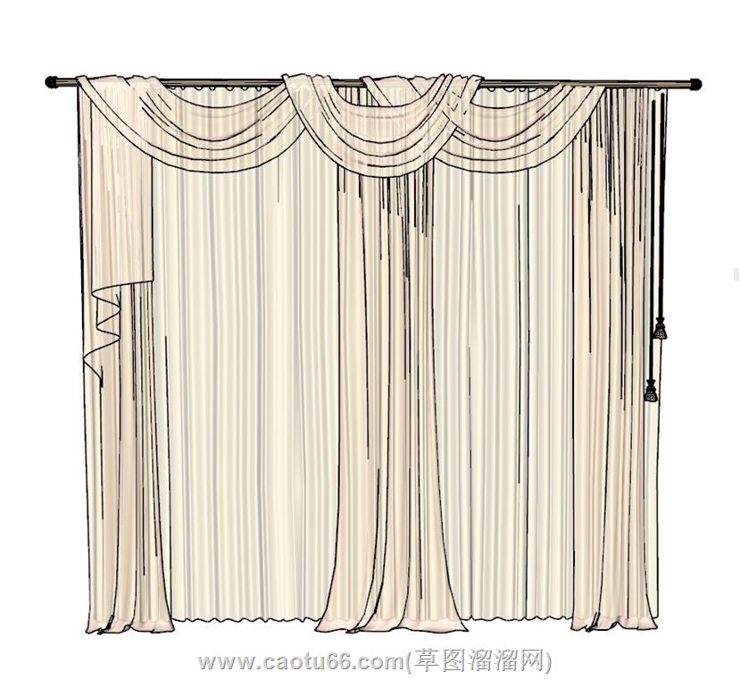 窗帘SU模型