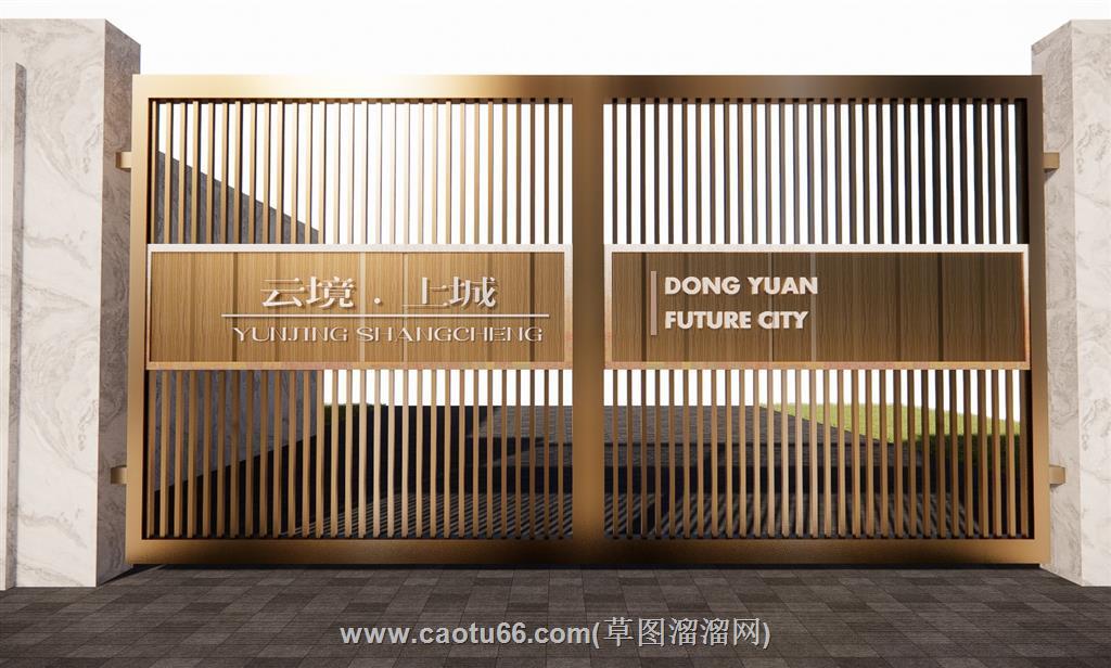 入户门铁艺门大门SU模型