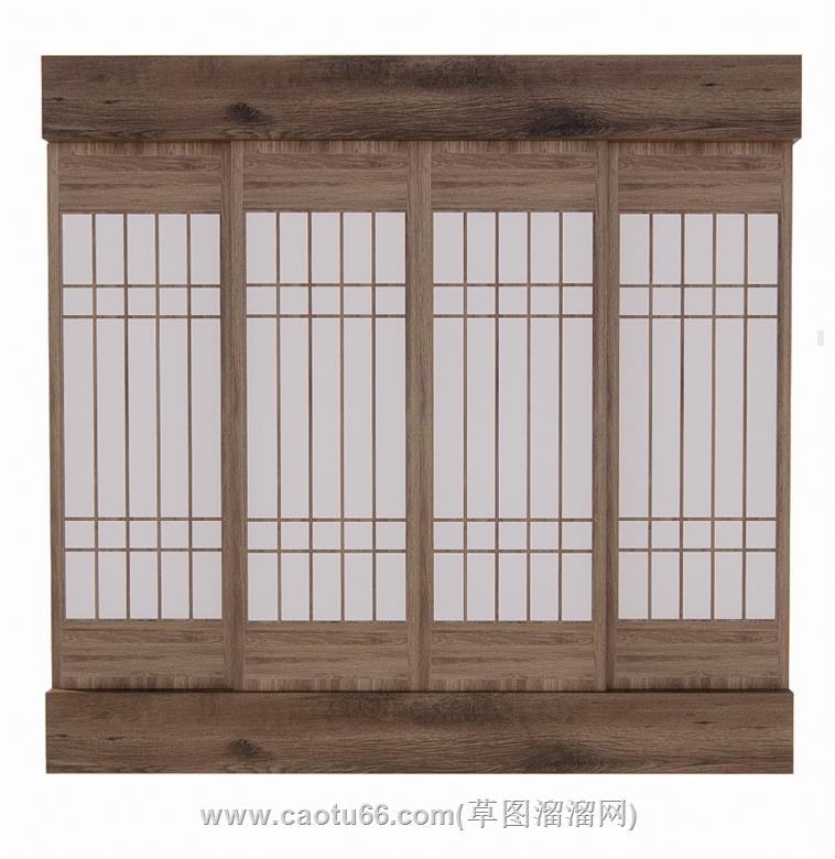 日式门移门SU模型