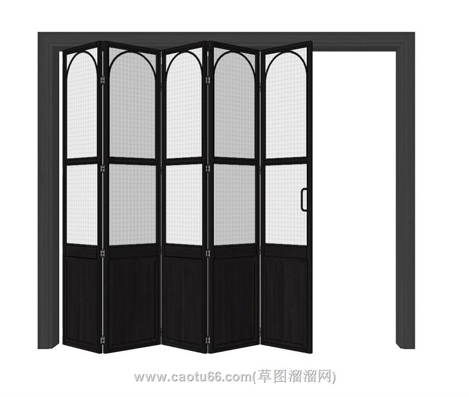 玻璃折叠门SU模型