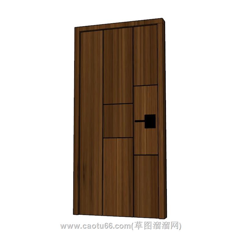 实木门门SU模型