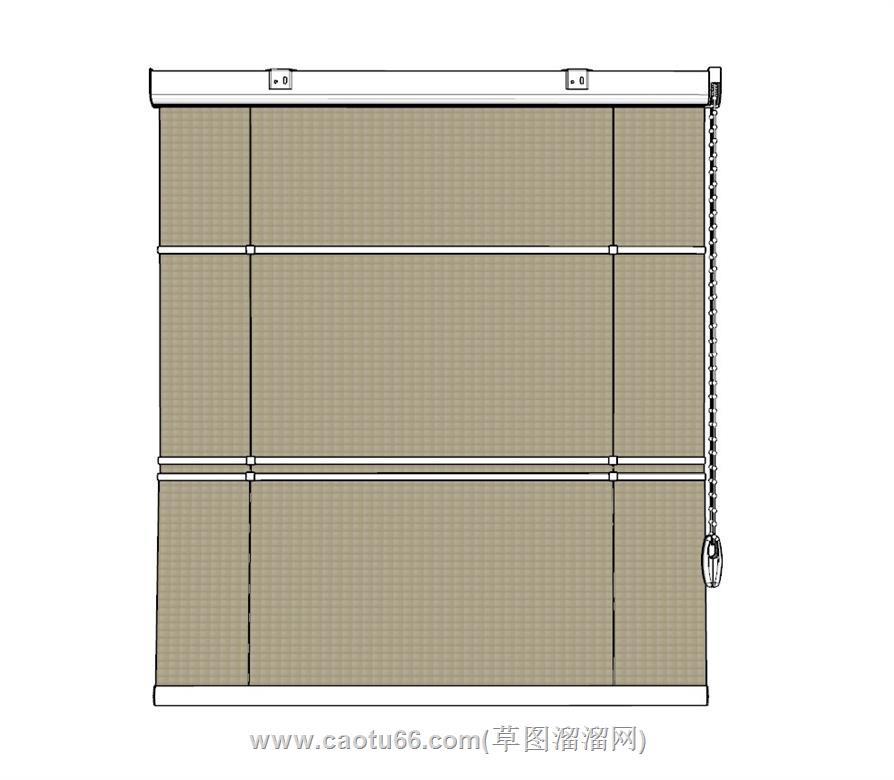 手拉窗帘SU模型