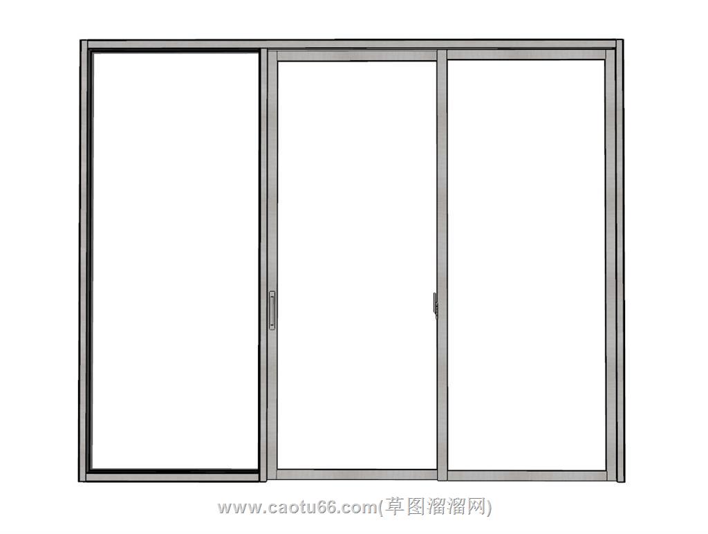 玻璃门移门SU模型