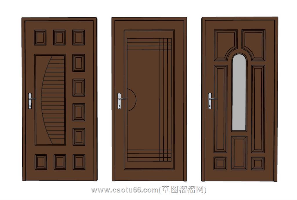 房间门卧室门SU模型
