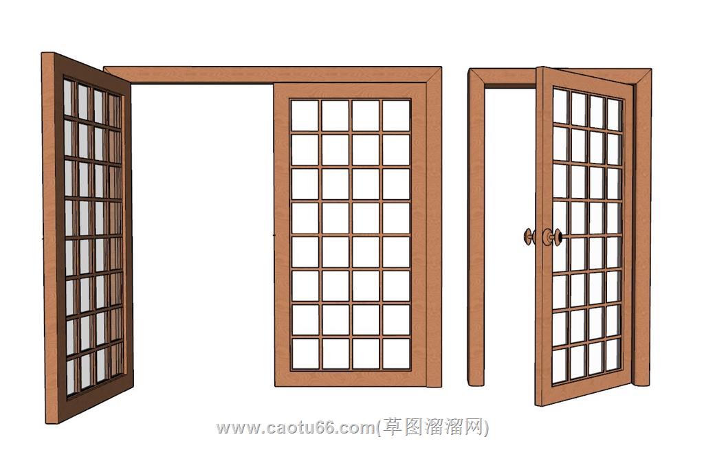 木质室内门SU模型