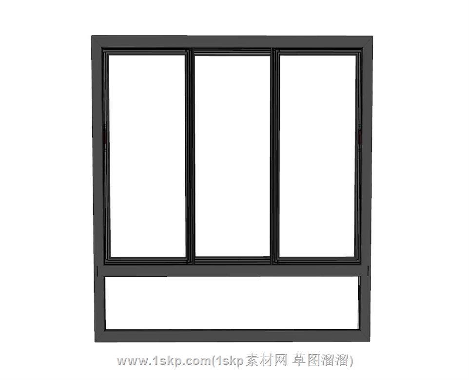 玻璃窗窗口窗户SU模型