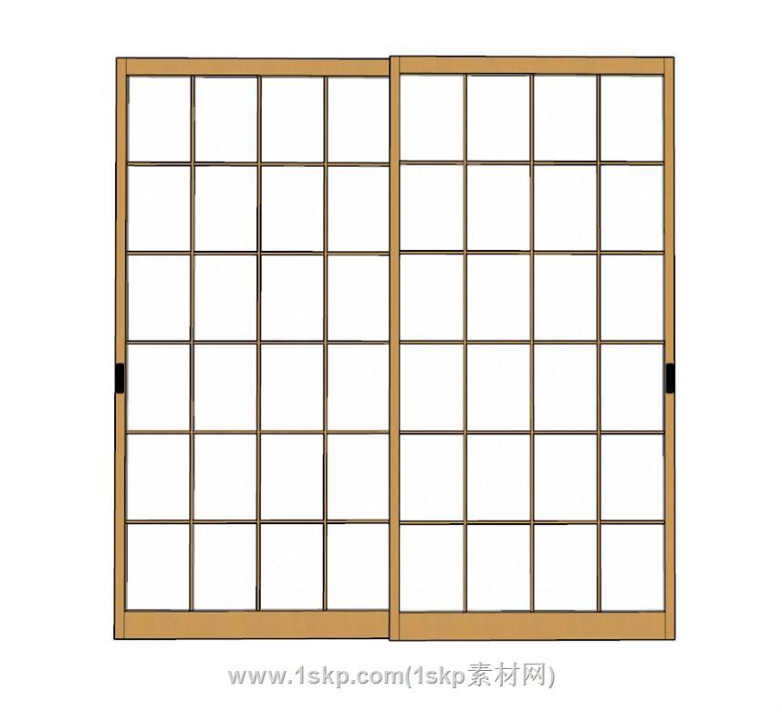 日式移门SU模型