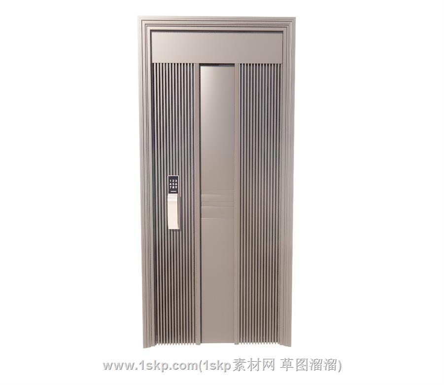 防盗门指纹锁SU模型