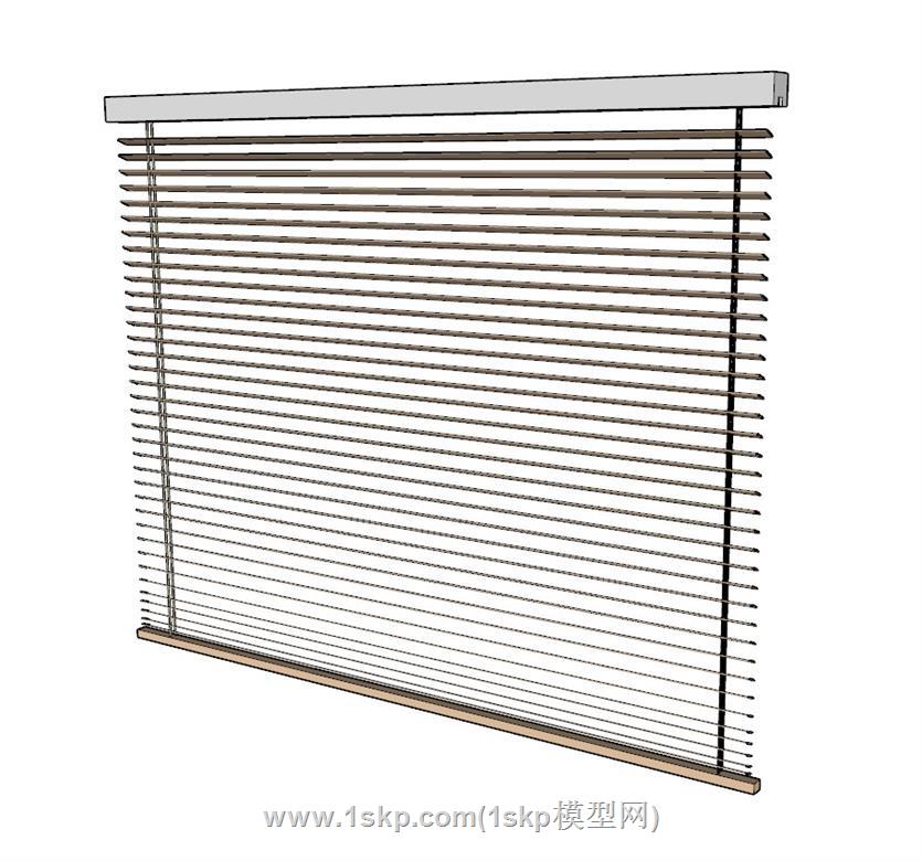 百叶窗窗帘SU模型