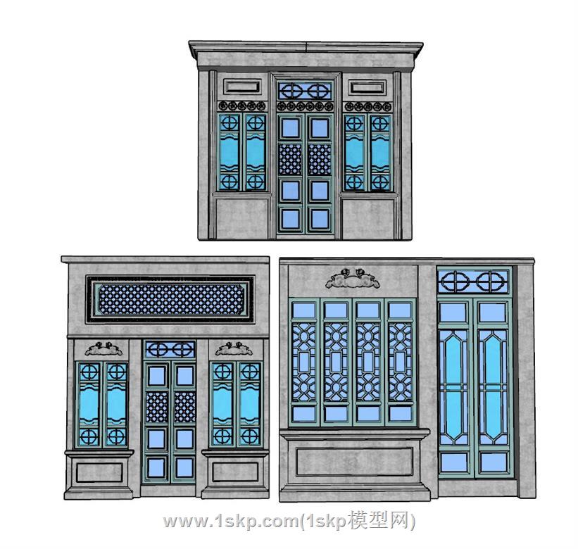 老上海门窗SU模型