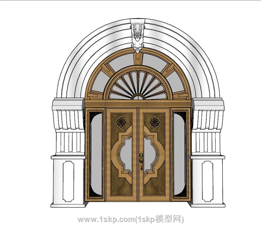 法式门欧式门门窗SU模型