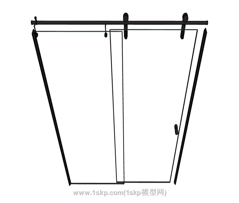 玻璃门SU模型