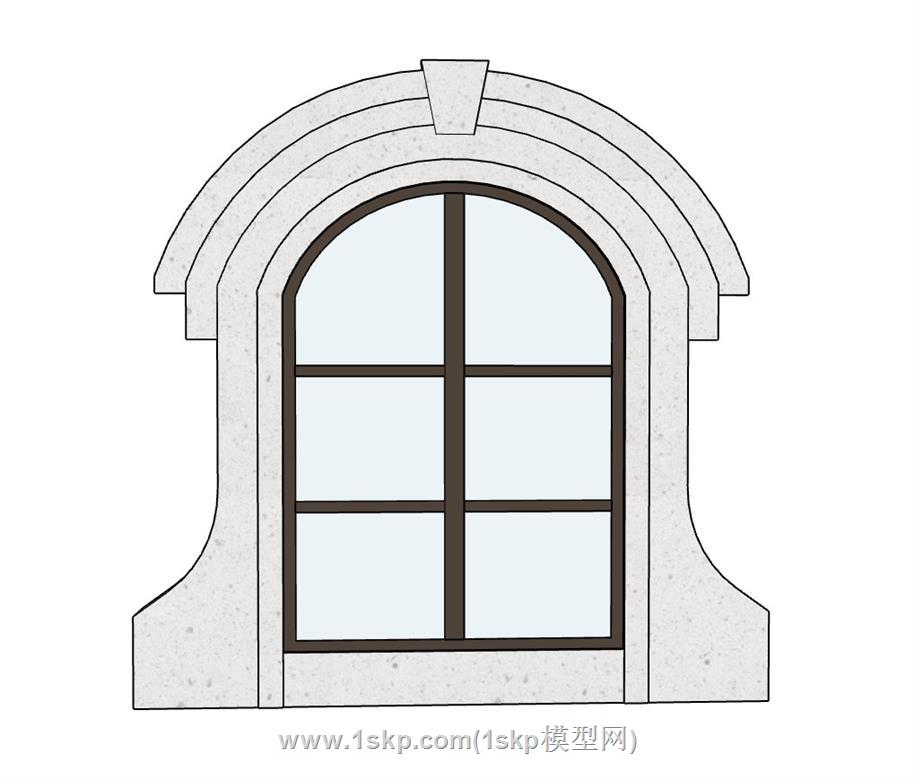法式窗户SU模型