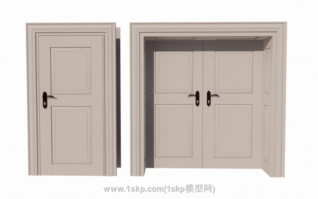 单开门双开门SU模型