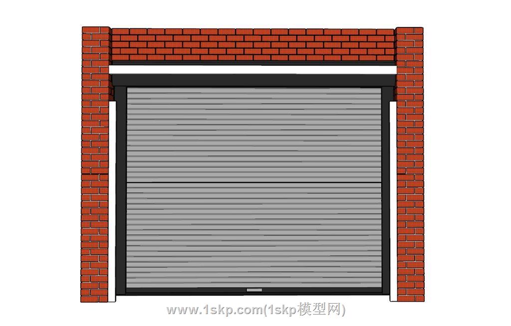 车间门提升门厂房门卷帘门SU模型