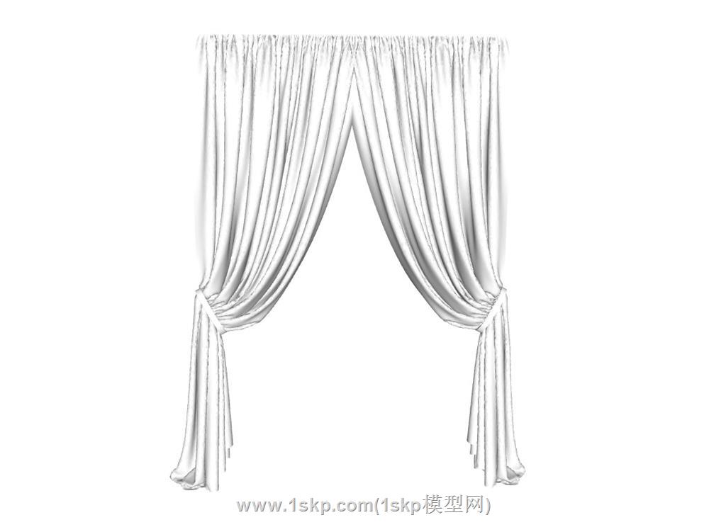 欧式窗帘SU模型