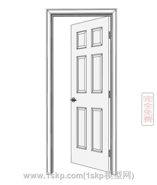 室内门半开门