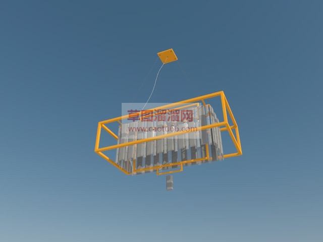 工业风格吊灯灯具SU模型