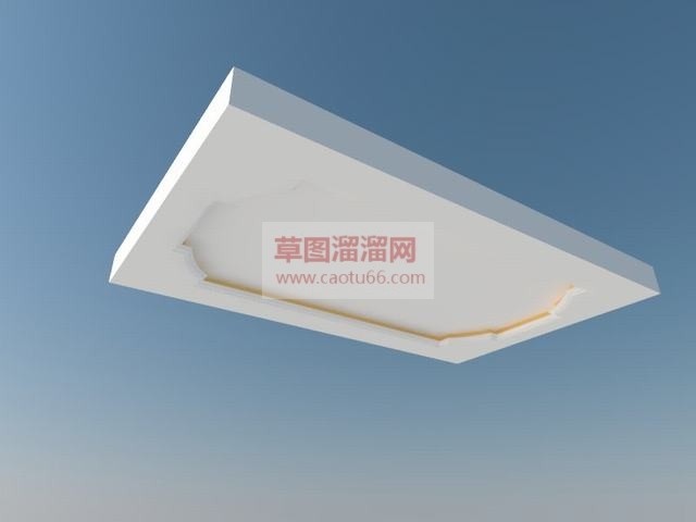 石膏吊灯封顶SU模型