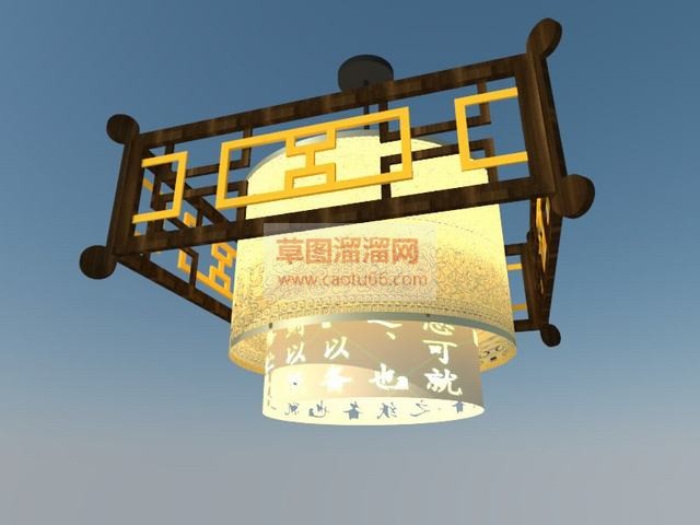 中式吊灯灯具SU模型
