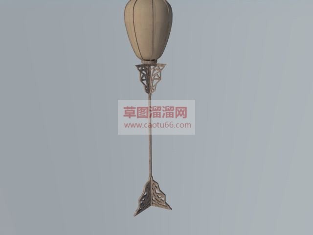 中式落地灯灯具SU模型