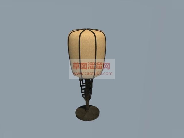 中式古典桌灯SU模型