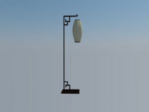 中式家具落地灯灯具SU模型