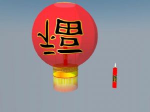 灯笼红灯笼红蜡烛SU模型