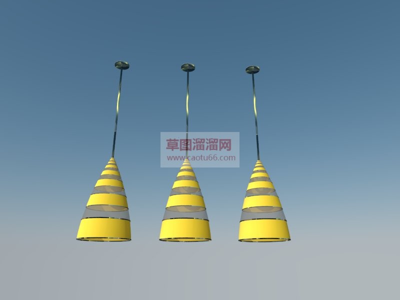 锥形吊灯灯具SU模型
