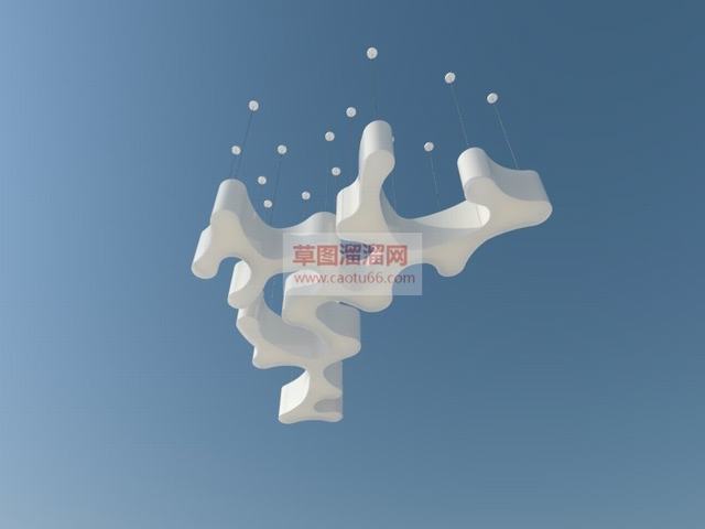 异结构吊灯灯具SU模型