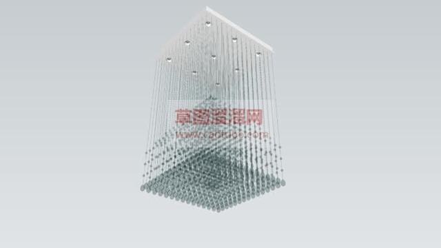 LED水晶吊灯SU模型