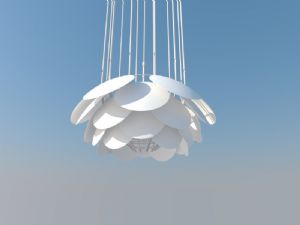 松果造型吊灯灯具SU模型