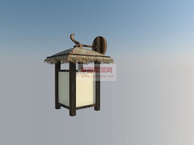 日式壁灯灯具SU模型