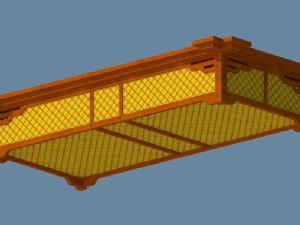 中式吊灯木制灯具中国风灯具SU模型